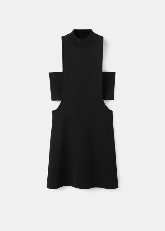 Knitted dress with cut-out