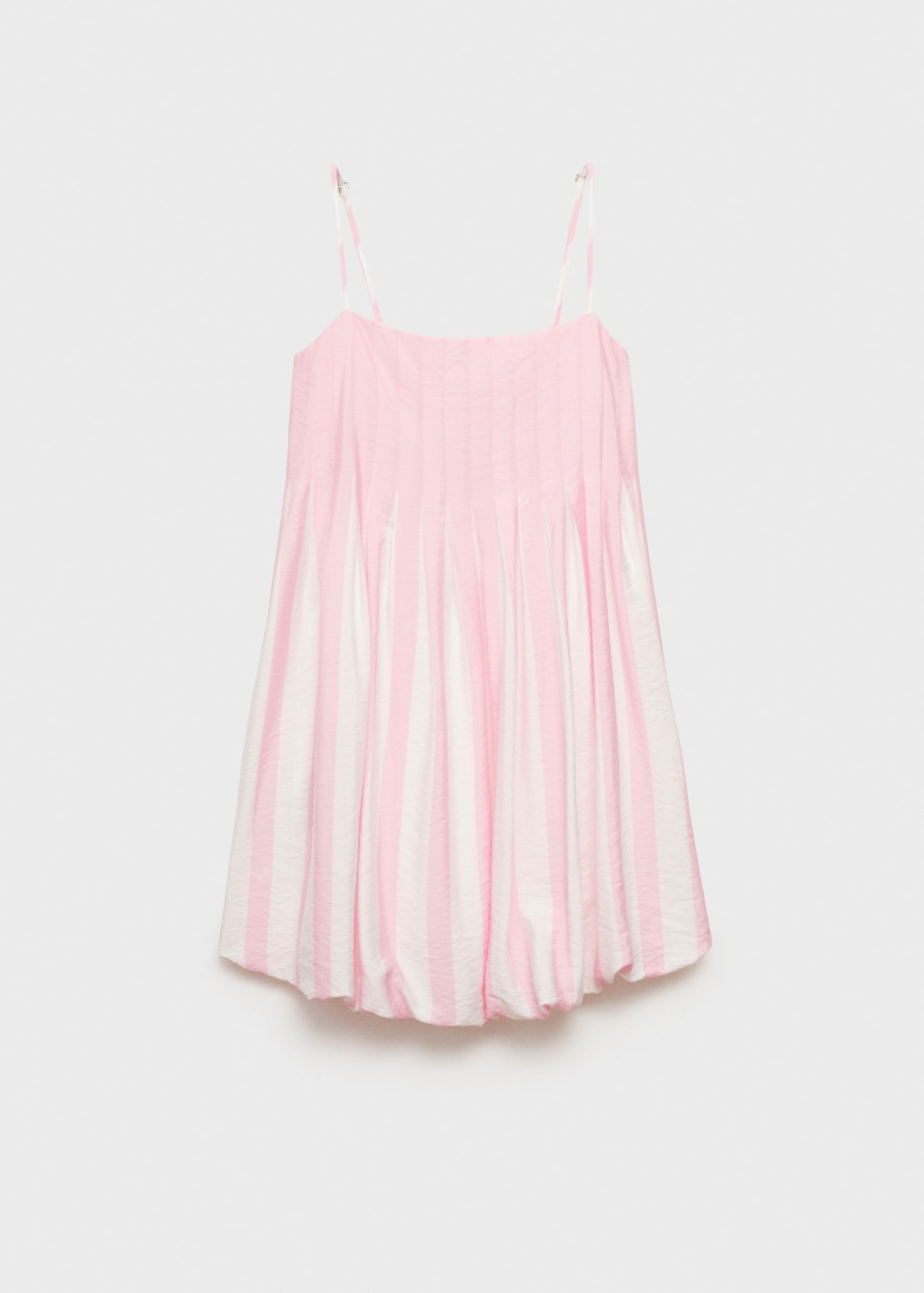 Short striped balloon effect dress