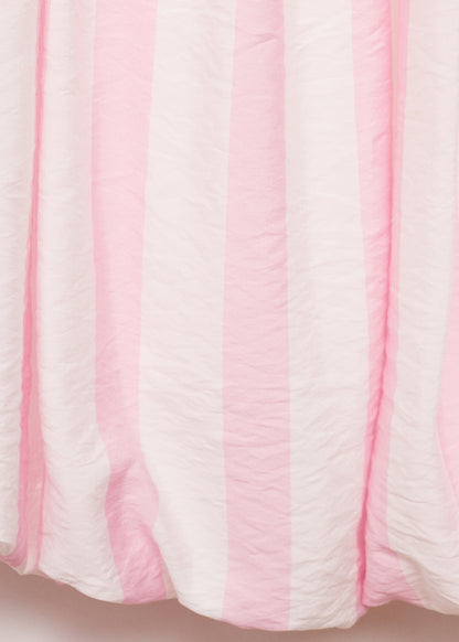 Short striped balloon effect dress