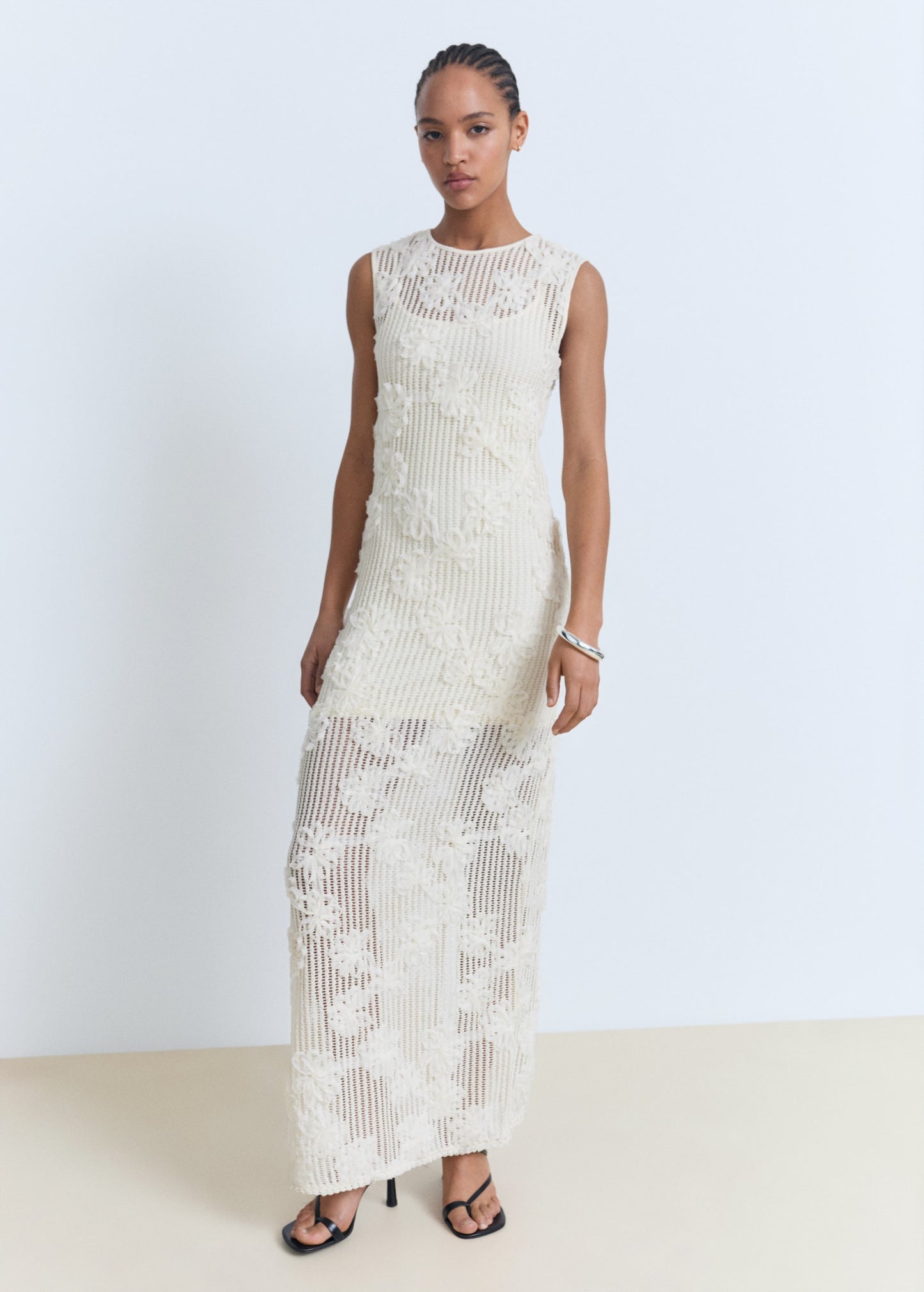 Floral crochet dress