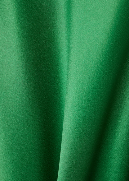 Satin-effect dress with corset neckline
