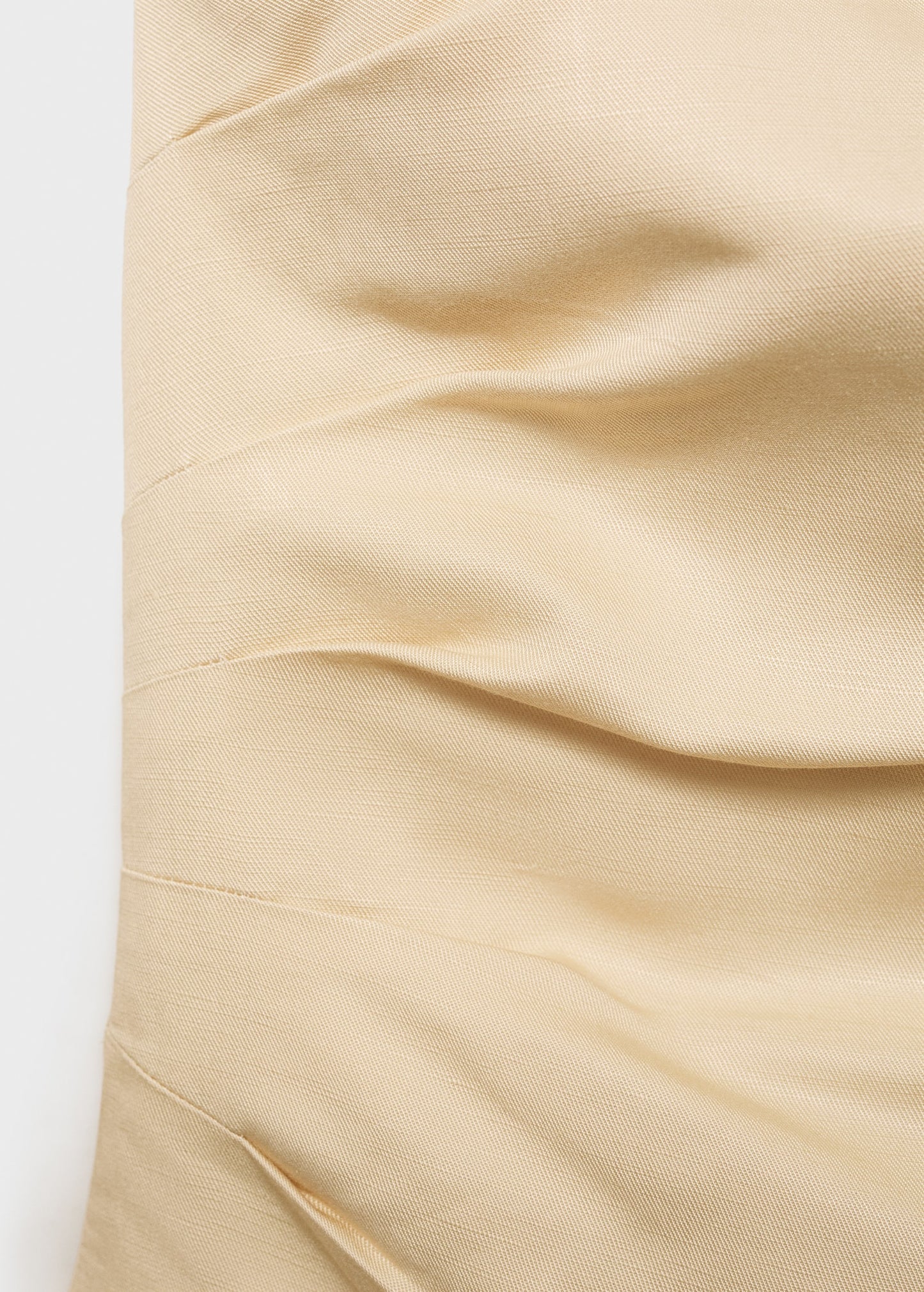 Strapless linen-blend top