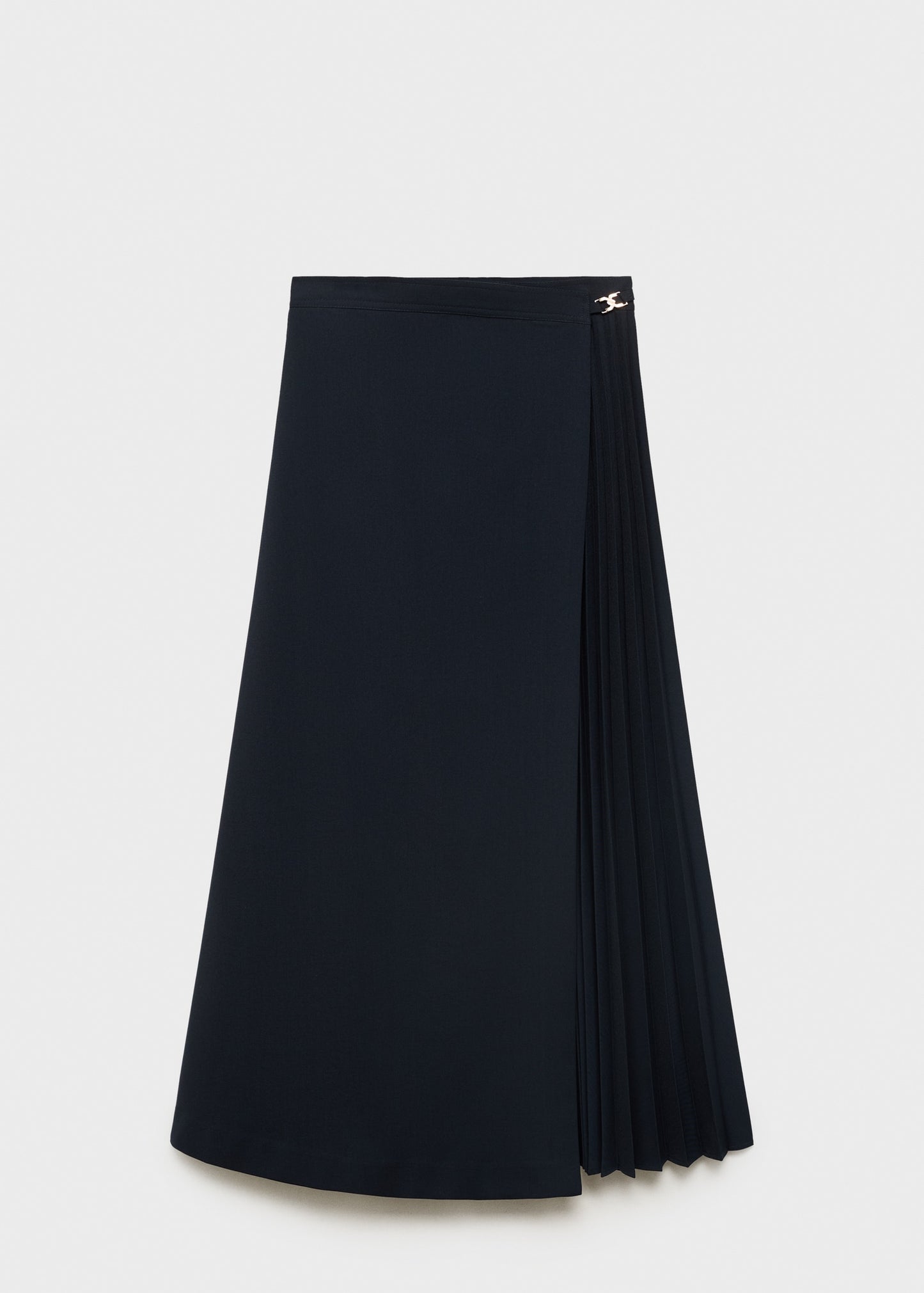 Pleated crossover skirt