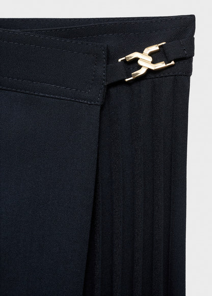 Pleated crossover skirt