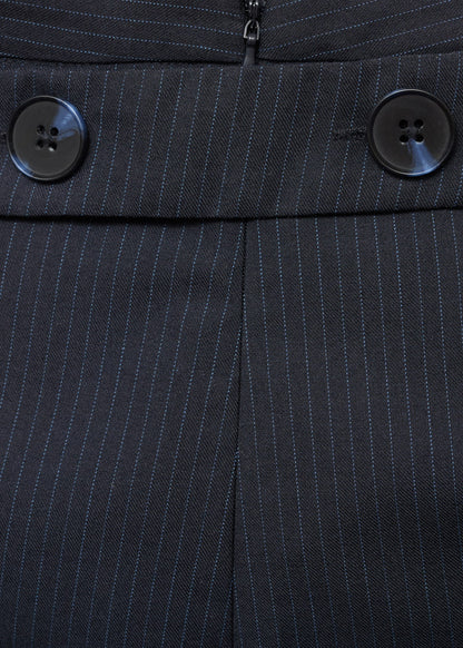 Pinstriped short skirt