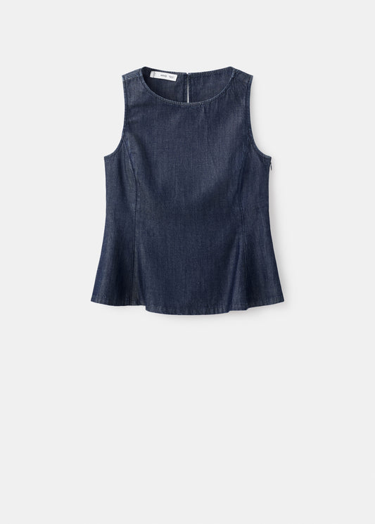 Denim crop top