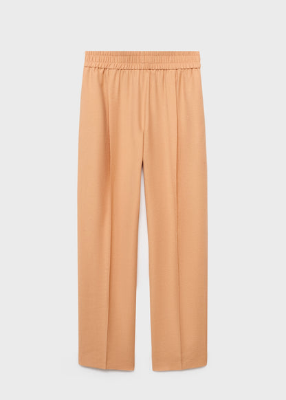 Lyocell trousers with elastic waistband