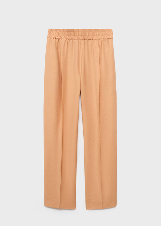 Lyocell trousers with elastic waistband