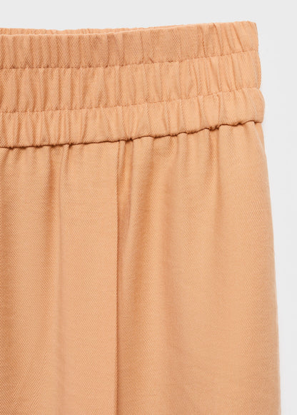 Lyocell trousers with elastic waistband