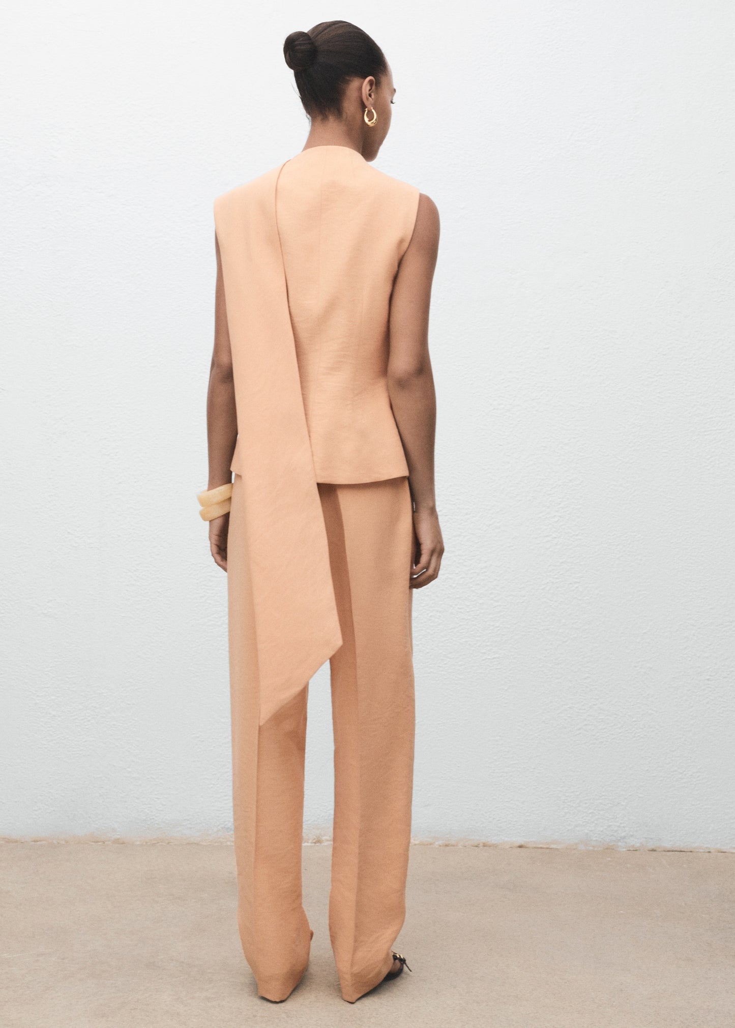 Lyocell trousers with elastic waistband