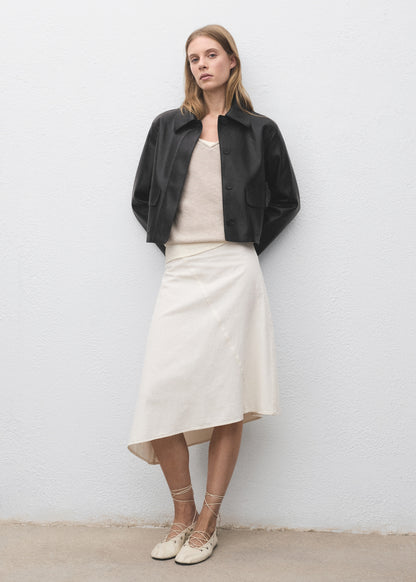 Leather-effect jacket with pockets