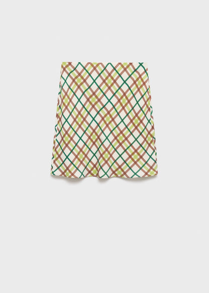 Short plaid skirt