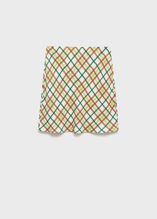 Short plaid skirt
