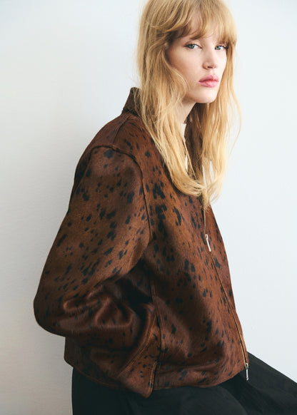 100% leather fur jacket