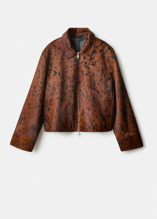 100% leather fur jacket