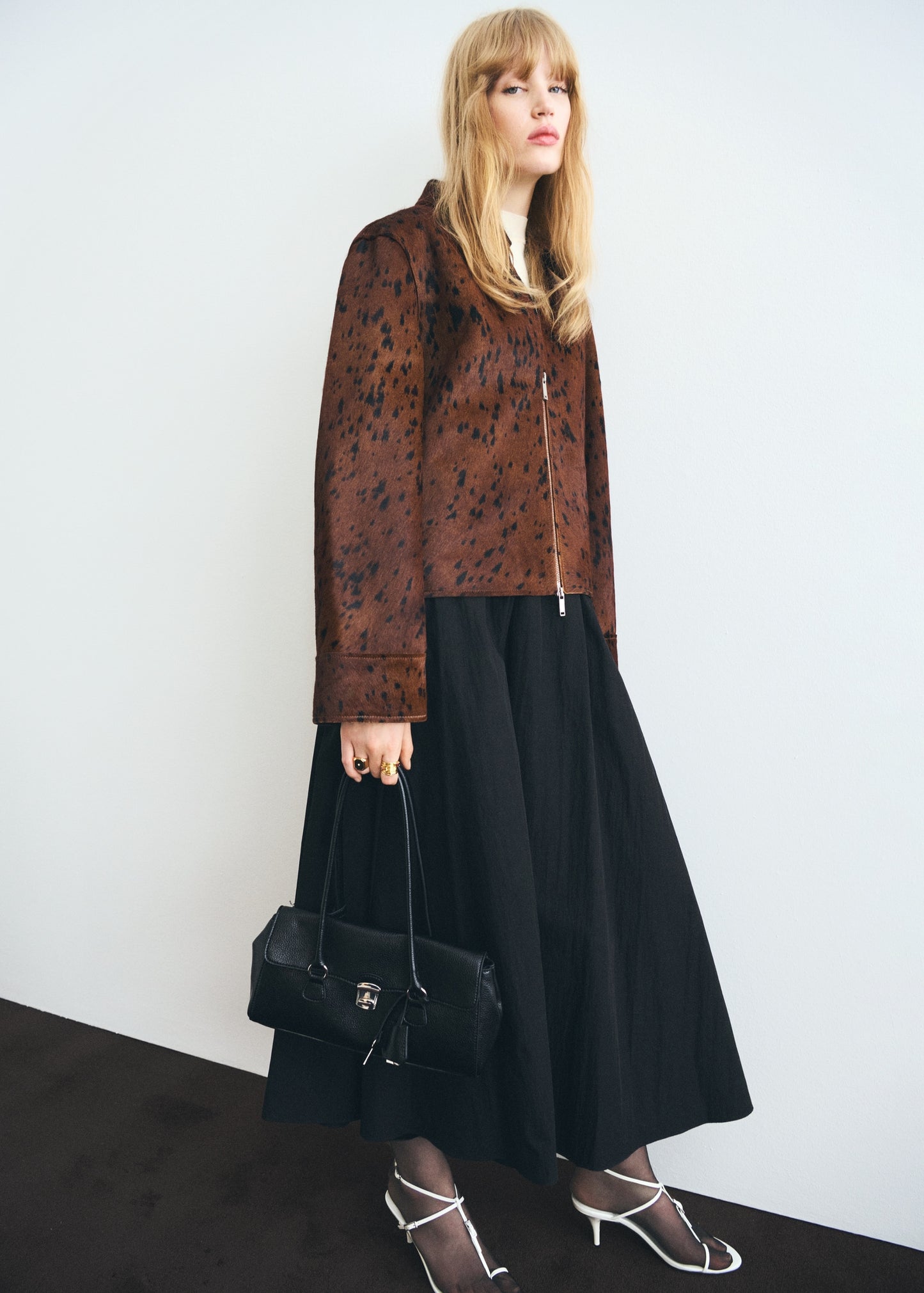 100% leather fur jacket