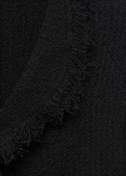 Crossover top with frayed trim