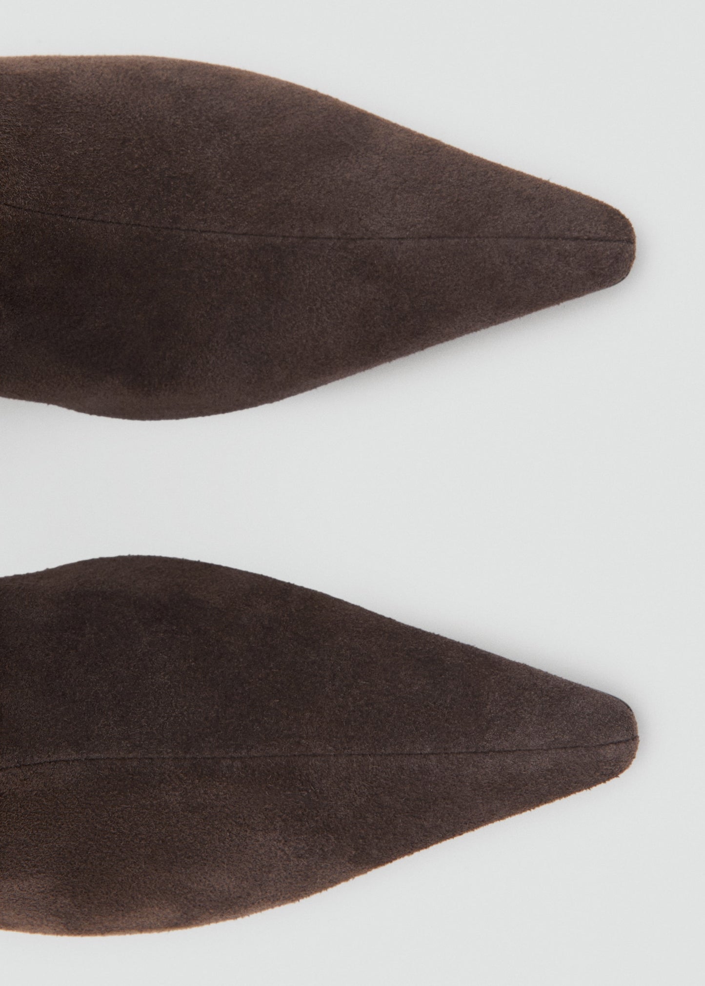 Suede ankle boot with kitten heel