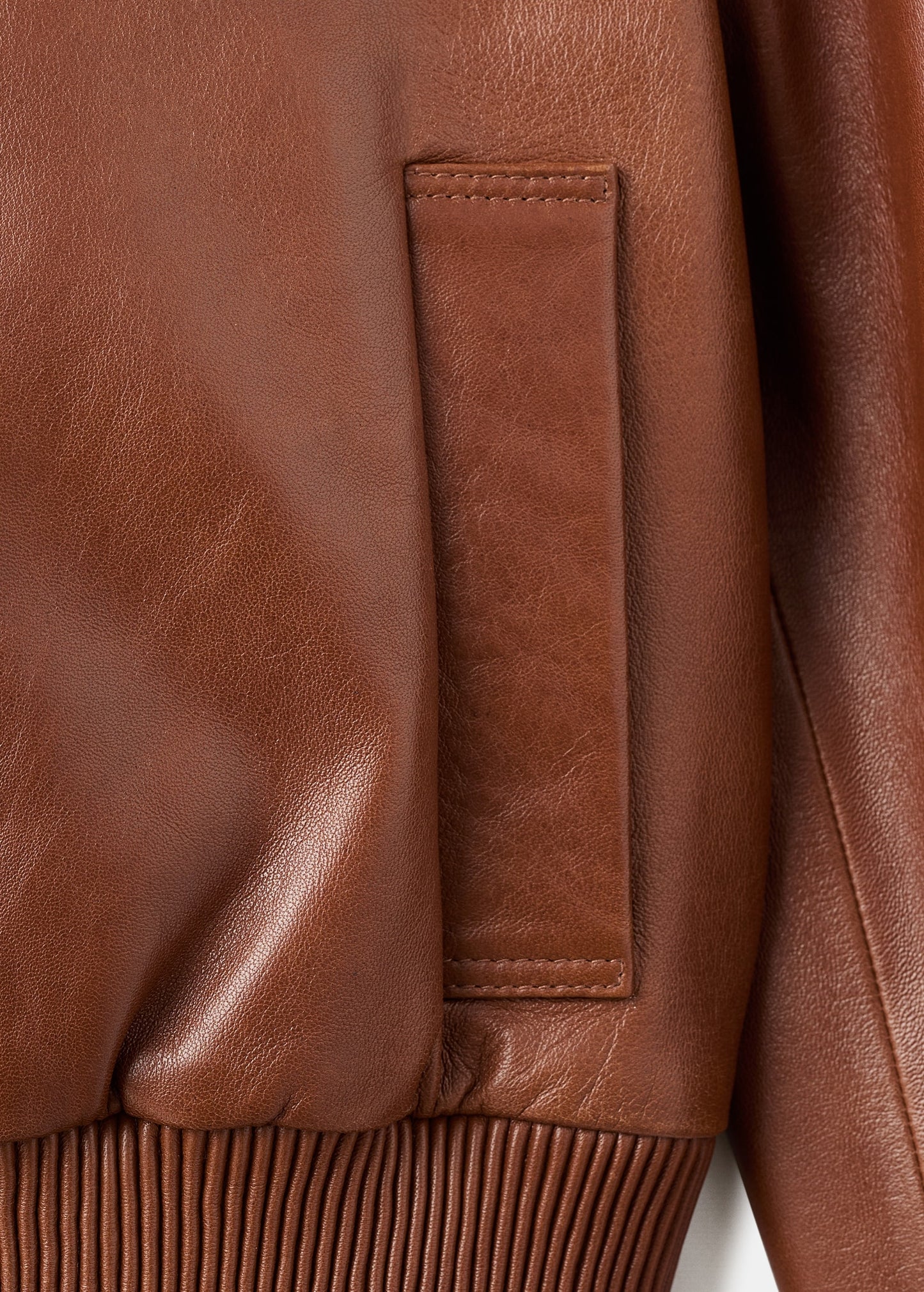 100% leather bomber jacket
