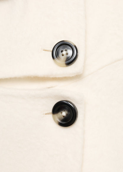 Wool funnel neck coat