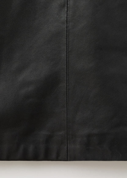 100% leather midi dress