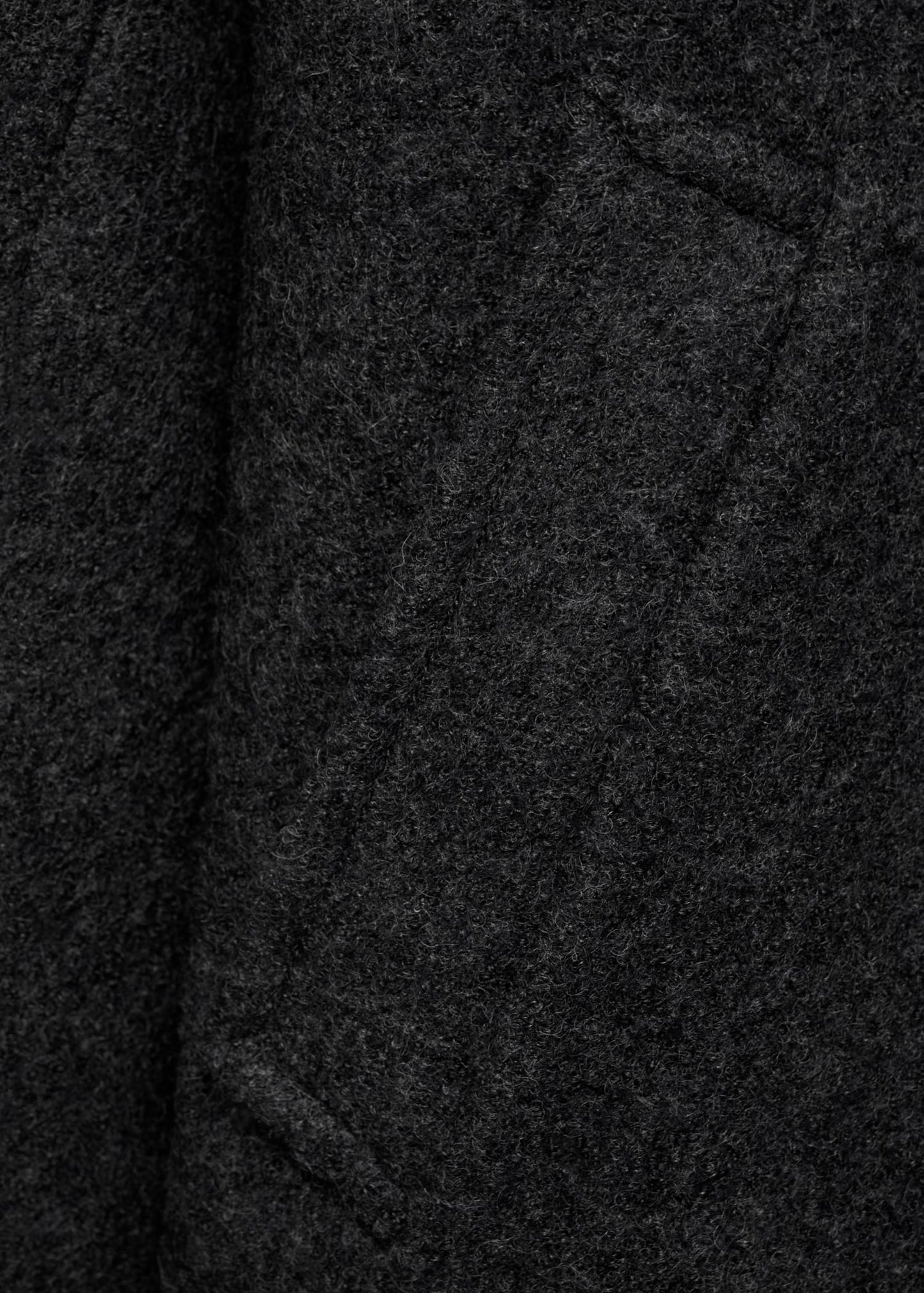 Wide lapel wool-blend coat