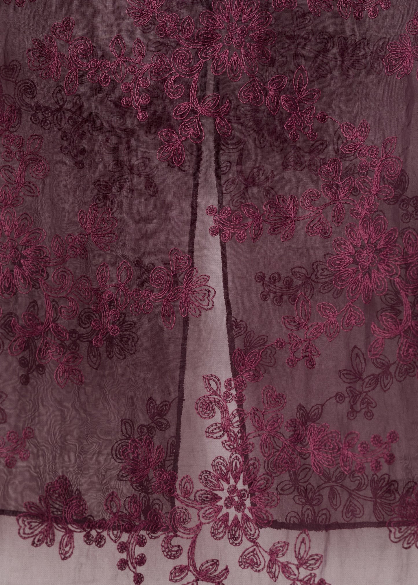 Embroidered sheer top