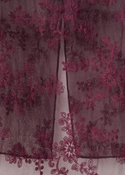 Embroidered sheer top