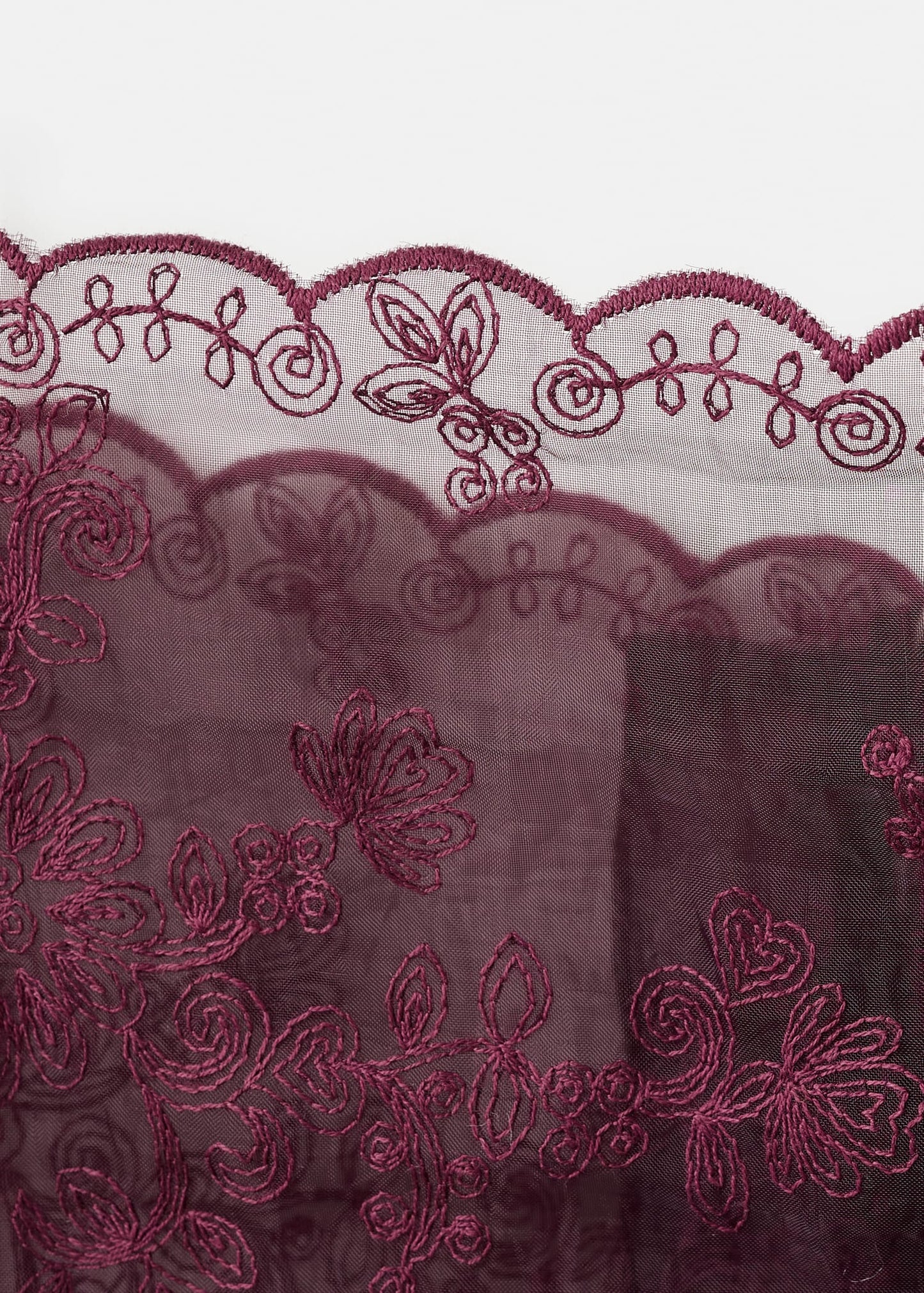 Embroidered sheer top