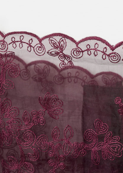 Embroidered sheer top
