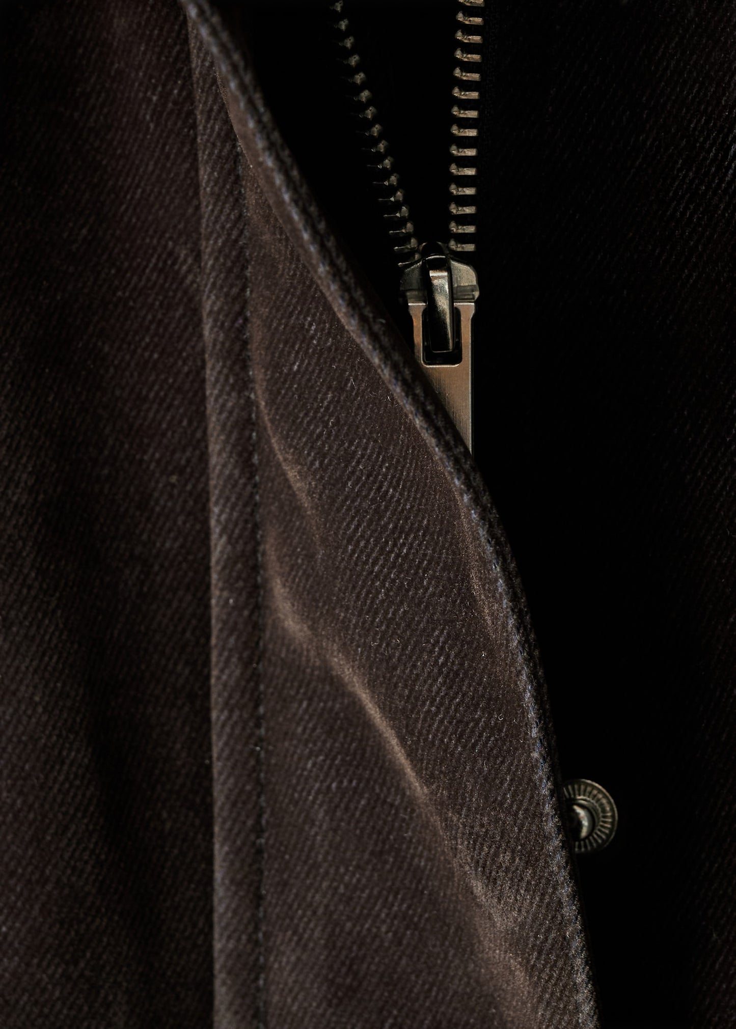 Velvet-finish parka with fur-effect collar