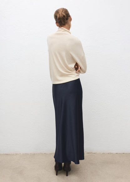Satin long skirt