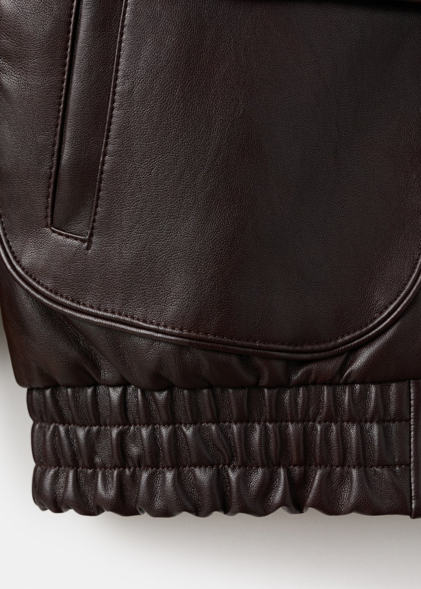 Oversized leather-effect jacket