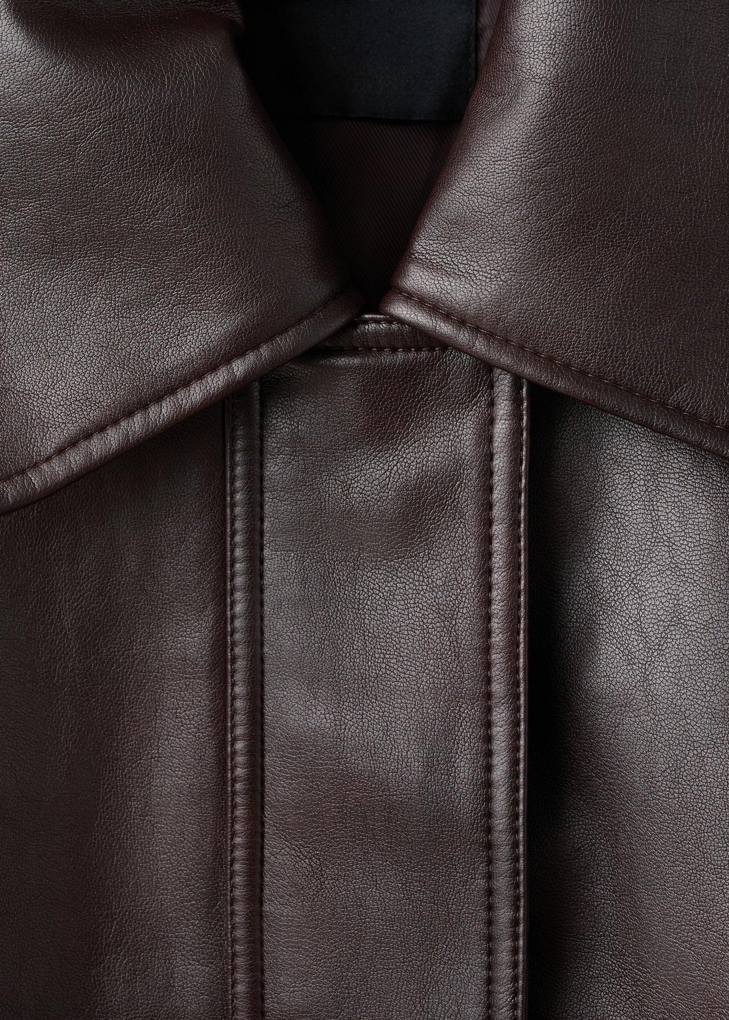 Oversized leather-effect jacket