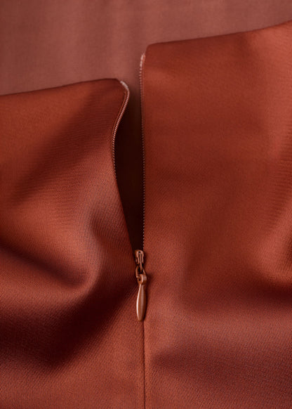 Satin short skirt