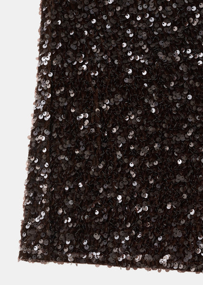 Velvet shorts with sequins