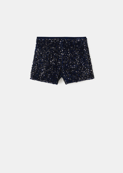 Velvet sequin shorts