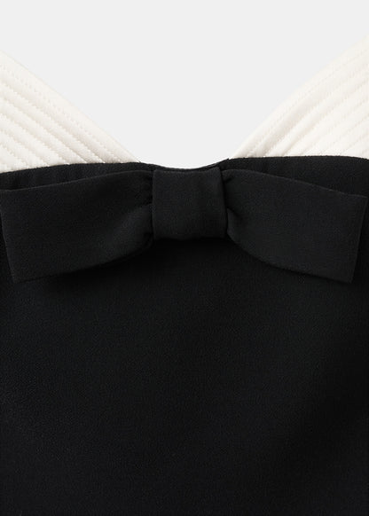 Bow contrasting dress