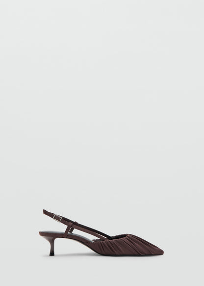 Ruched kitten-heel shoes