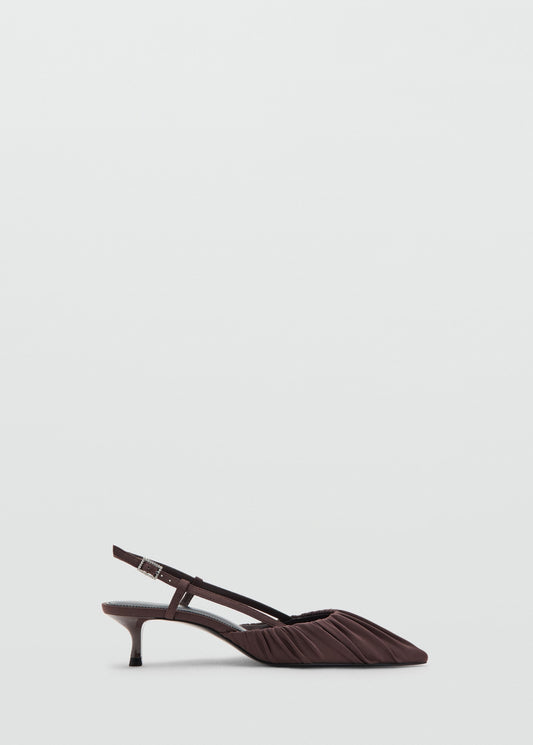 Ruched kitten-heel shoes