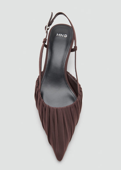Ruched kitten-heel shoes