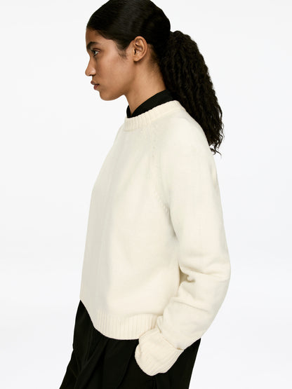 Folded Sleeve Wool Jumper