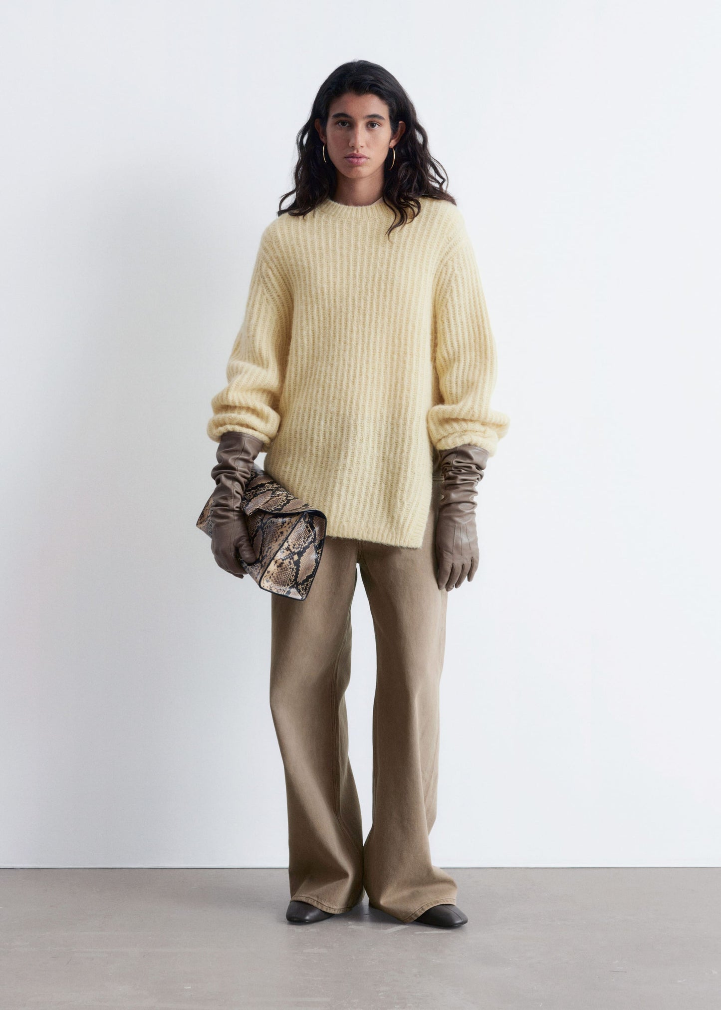 High-Slit Oversized Sweater