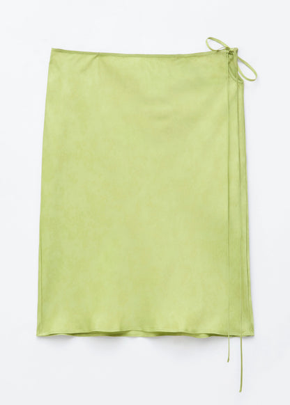 Satin Knee-Length Slip Skirt