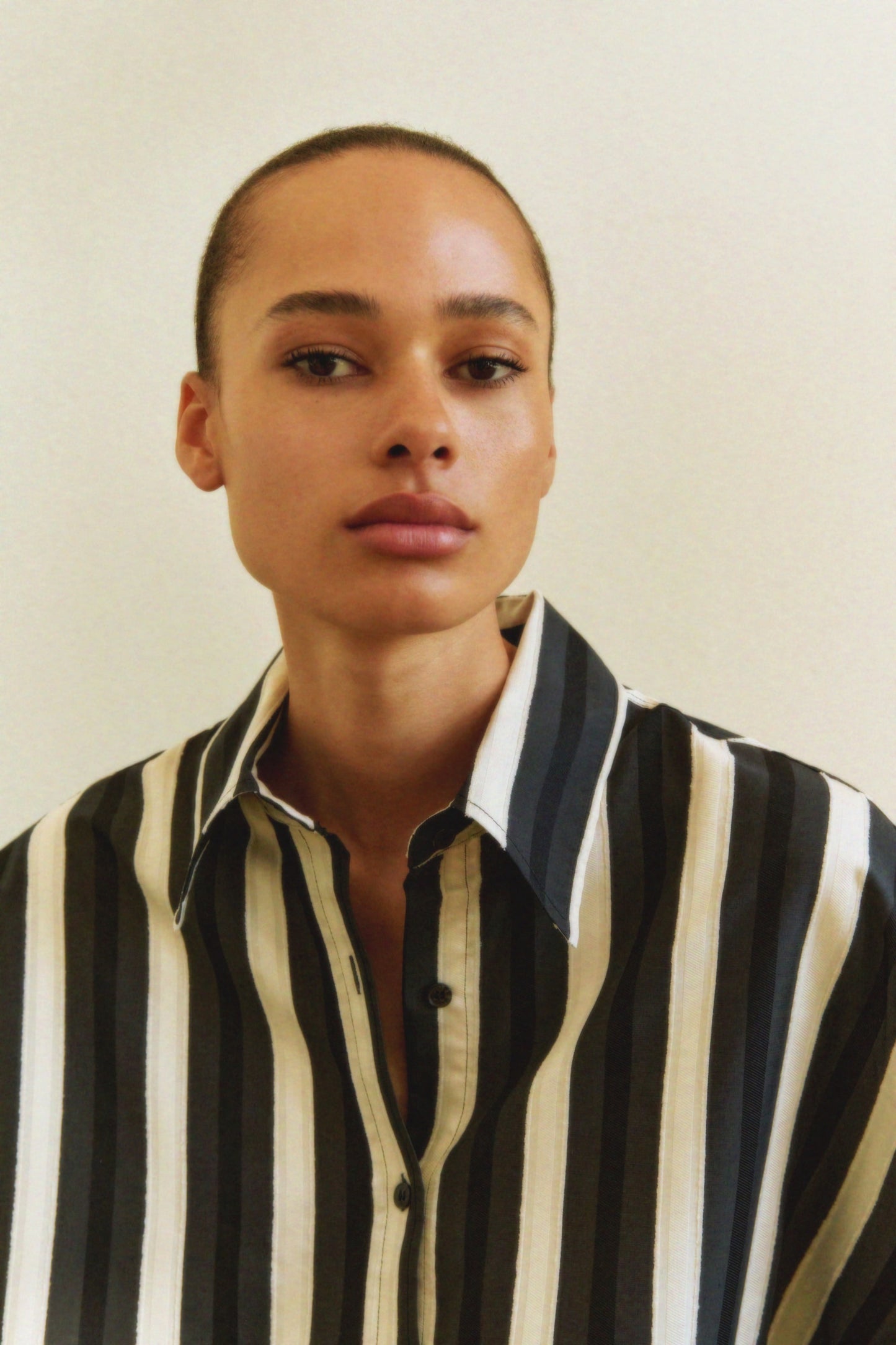 Oversized dobby-weave shirt