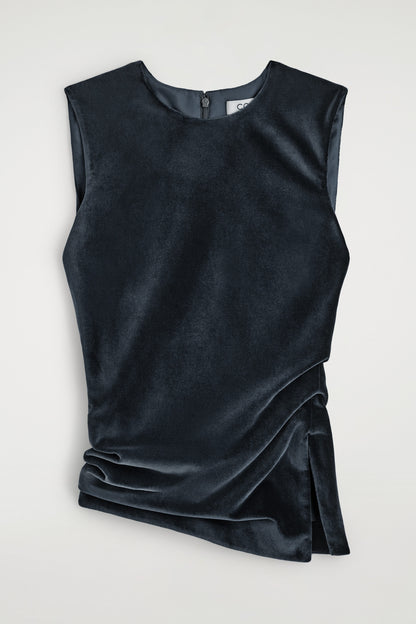 Asymmetric Velvet Top