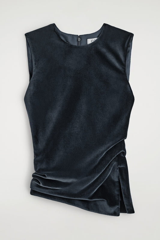 Asymmetric Velvet Top