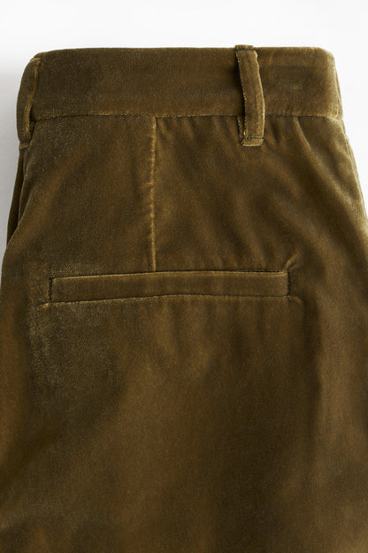 Bootcut velvet trousers