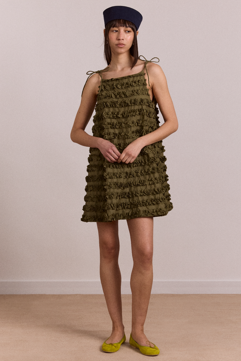 Leili ruffle mini dress