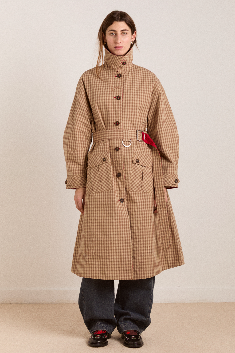 Anja reversible shower-proof trench